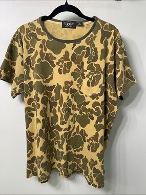 Ralph Lauren Double RL Short Sleeve Camo Pocket Tee - Olive & Tan
